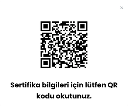 Sertifika bilgileri QR kodu